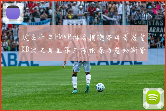 过去十年FMVP排名揭晓字母哥居首KD次之库里第三布伦森与詹姆斯紧随其后